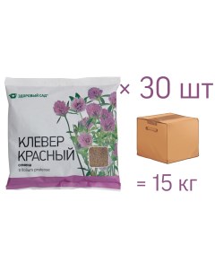 Семена сидерат КЛЕВЕР КРАСНЫЙ 0 5 кг пакет х 30 шт 15 кг Здоровый сад