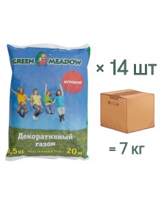 Семена газона ИГРОВОЙ 0 5 кг х 14 шт 7 кг Green meadow