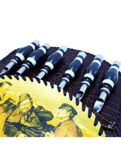 Набор из шести шампуров st36b Охотники с черной ручкой Дагестан