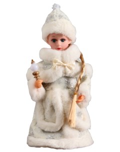 Новогодняя фигурка Снегурочка пушистой шубке Р00012810 1 шт Зимнее волшебство