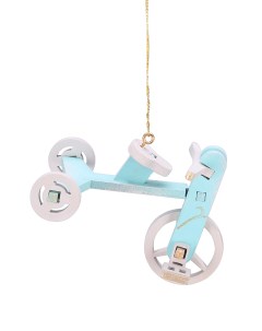 Елочная игрушка Детский велосипед 56GG64 25804 Classic 1 шт разноцветный Wood-souvenirs