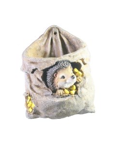 Цветочное кашпо Ежик в мешочке с кукурузой 138902 0 8 л бежевый 1 шт Хорошие сувениры