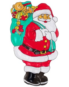 Новогоднее панно Дед мороз с мешком подарков 52 х 30 см Snowmen