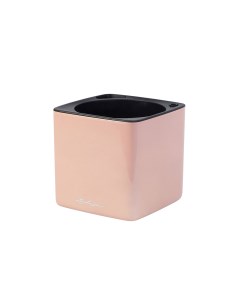 Цветочное кашпо Cube glossy 13515 0 4 л кремово розовый 1 шт Lechuza