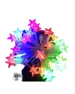 Световая гирлянда новогодняя Звездочки 5 м разноцветный RGB Ripoma