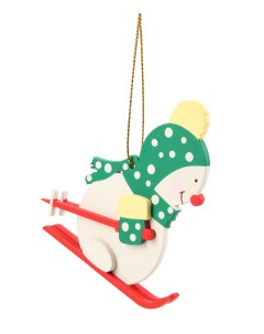Елочная игрушка снеговик T04222 WS Pop2DF_Cc_SMS_6029 1 шт разноцветная Wood-souvenirs