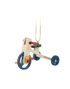 Елочная игрушка велосипед T04154 WS PopB_Ch_00_1013_BW 1 шт разноцветная Wood-souvenirs