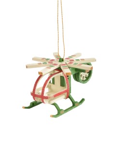 Елочная игрушка вертолет T04146 WS CH_M_0_6017 1 шт разноцветная Wood-souvenirs