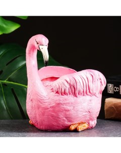 Цветочное кашпо Фламинго Р00013442 1 л розовый 1 шт Хорошие сувениры