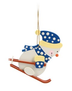 Елочная игрушка снеговик T04223 WS C2DF_Cc_SMS_650 3 1 шт разноцветная Wood-souvenirs