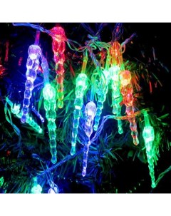 Световая гирлянда новогодняя Сосульки 4 м разноцветный RGB Kaida
