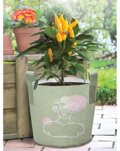 Декоративный мешок корзина кашпо войлок с принтами Цветы в мыслях 19 л Joyarty