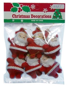 Елочная игрушка Christmas decorations Е94343 6 шт красный Snowmen