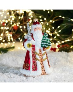 Елочное украшение Дед Мороз с посохом 18 5 см Vitus