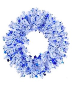 Новогодний венок Рождественский белоснежный ВН 3 35 см Морозко
