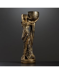 Фигура с кашпо Девушка Нимфа бронза 1 2л 30х83х23см Хорошие сувениры