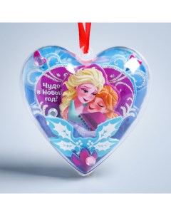 Новогодний ёлочный шар Волшебства Холодное сердце с 3D аппликацией Disney