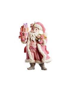 Елочная игрушка Санта с букетом для барби полистоун eli E0528 2 1 шт красный Kurts adler