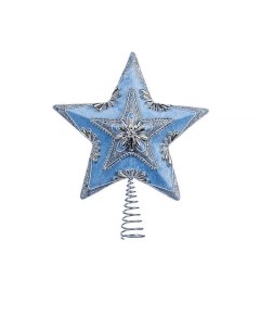 Верхушка на ель Звезда S4331 38 см голубой серебристый Kurts adler
