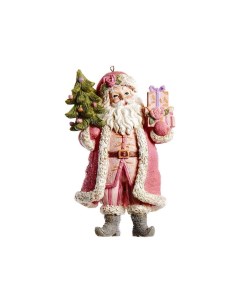 Елочная игрушка Санта с елкой для барби полистоун eli E0528 1 1 шт розовый Kurts adler