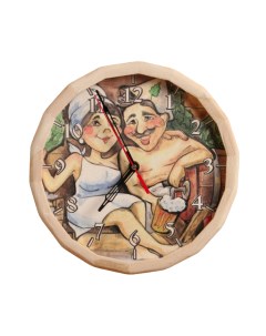 Часы для бани 4 с рисунком Добропаровъ