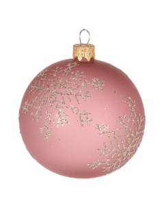 Ёлочное украшение Pink New Year Шар с Блестками d 8см 1 шт Home collection