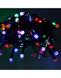 Световая гирлянда новогодняя Рубины 5 5 м разноцветный RGB Disco