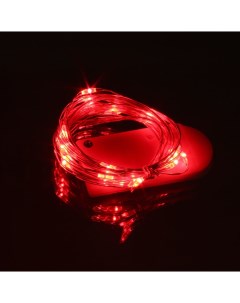 Светодиодная нить Роса 2 м красный Disco