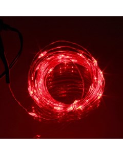 Световая гирлянда новогодняя Роса 5 м красный Disco