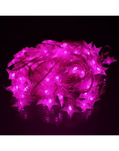 Световая гирлянда новогодняя Звезды 10 м фиолетовый Disco