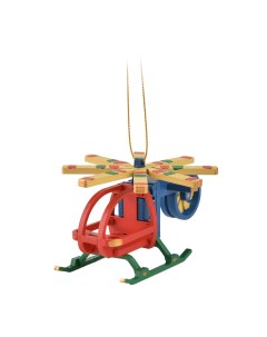 Елочная игрушка вертолет T04147 WS PopH_M_0_640 6 1 шт разноцветная Wood-souvenirs