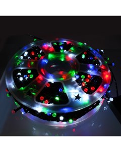 Световая гирлянда новогодняя Рубины 50 м разноцветный RGB Disco