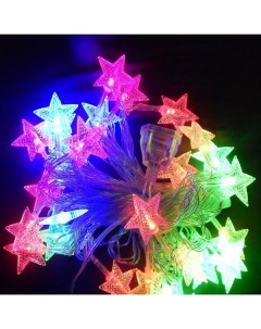 Световая гирлянда новогодняя Звездочки 4 м разноцветный RGB Kaida