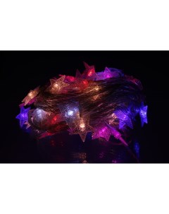 Световая гирлянда новогодняя звезды 10 м разноцветный Disco
