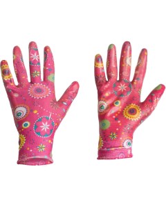 Перчатки Listok нейлон с нитриловым покрытием розовые М 1 пара Nobrand