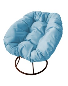 Кресло коричневое Пончик 12310203 голубая подушка M-group
