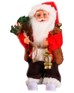 Новогодняя фигурка Дед Мороз двигается ботинки светятся Р00012810 1 шт Зимнее волшебство