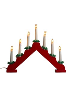 Новогодний светильник Горка рождественская красная 3613128 белый теплый Luazon lighting