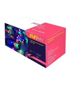 Световая гирлянда новогодняя Шарики Se bl 10100m 10 м разноцветный RGB Funray