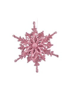 Украшение новогоднее Pink New Year Розовый Новый год Снежинка 12х12х4см Home collection