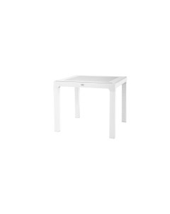 Стол для дачи обеденный Rattan Spt r003 белый 90х90х75 см Heniver