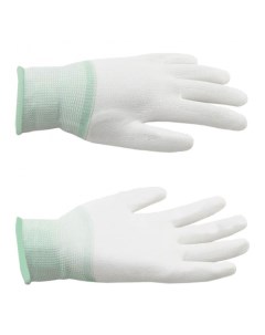Перчатки садовые c усиленной защитой пальцев белые размер М Nobrand