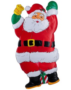 Новогоднее панно Дед мороз с колокольчиком 88 х 46 см Snowmen