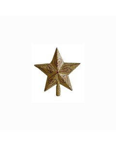 Верхушка на ель Звезда MC 1903067 22 см золотистый Flatel