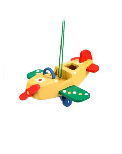 Елочная игрушка самолет T04206 WS PopP_M_SC_290 3 1 шт разноцветная Wood-souvenirs
