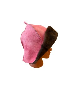 Шапка для бани Pinkpastelblack розовая женская Fur bomb