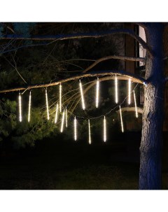 Новогодняя светодиодная гирлянда уличная Тающие Сосульки H0151 2 4м теплый белый Baziator