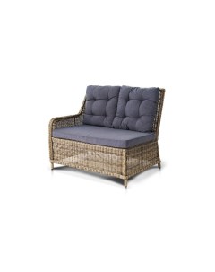 Бергамо плетеный правый модуль дивана соломенный 4sis