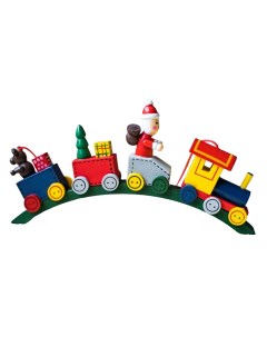 Елочная игрушка поезд в новый год 73 28466 17 см разноцветный 1 шт Breitner