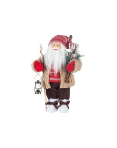Новогодняя фигурка Дед Мороз с посохом и фонарем 10172 20x20x30 см Karlsbach